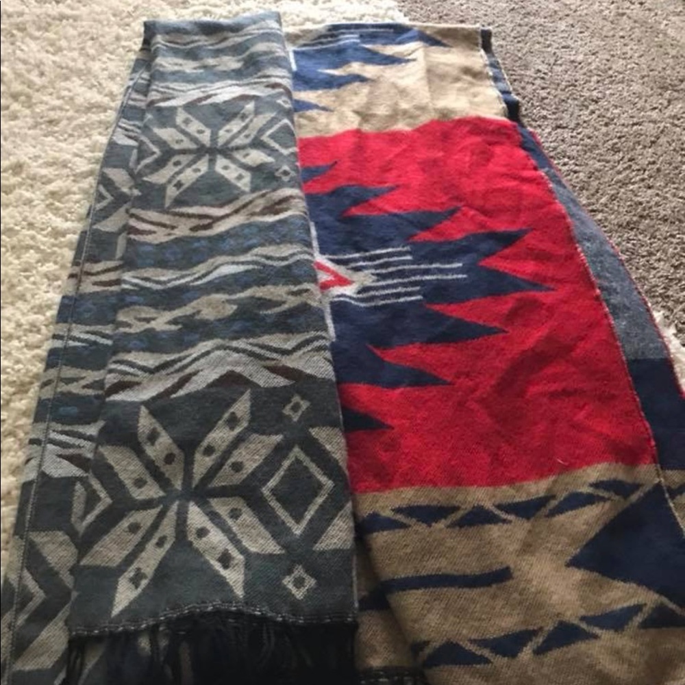 Two beautiful thick oversized blanket scarves